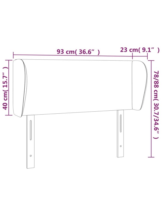 Čelo postele typu ušák tmavě zelené 93x23x78/88 cm samet