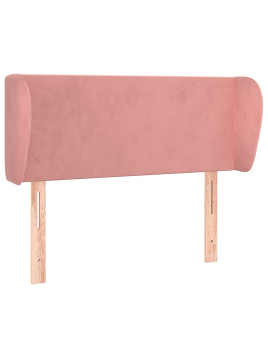 Čelo postele typu ušák růžová 93x23x78/88 cm samet