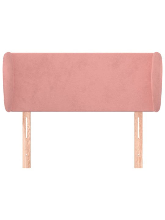 Čelo postele typu ušák růžová 93x23x78/88 cm samet