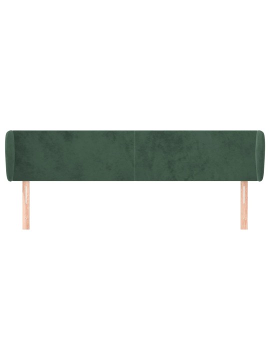 Čelo postele typu ušák tmavě zelené 183x23x78/88 cm samet