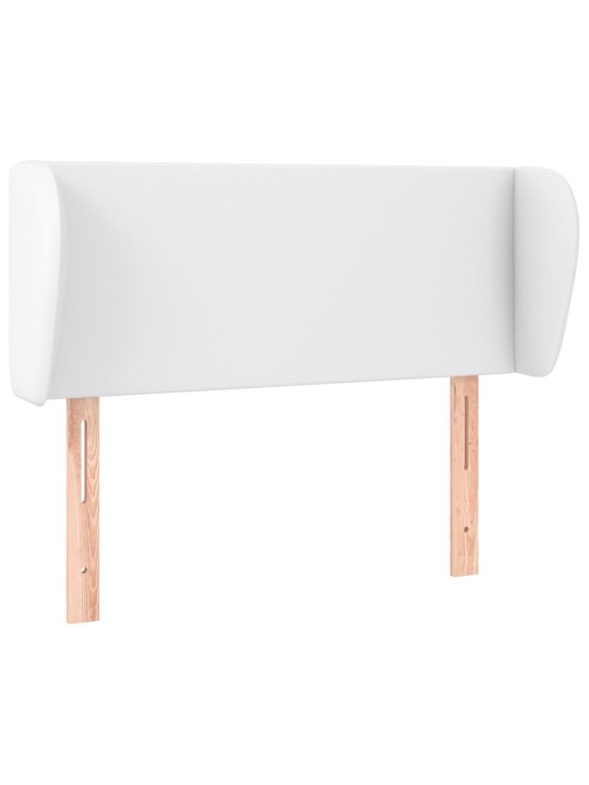 Čelo postele typu ušák bílá 83x23x78/88 cm umělá kůže
