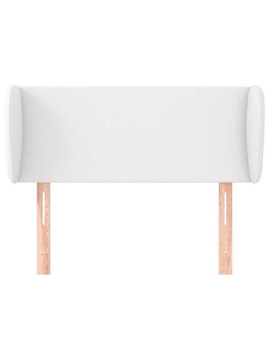 Čelo postele typu ušák bílá 83x23x78/88 cm umělá kůže