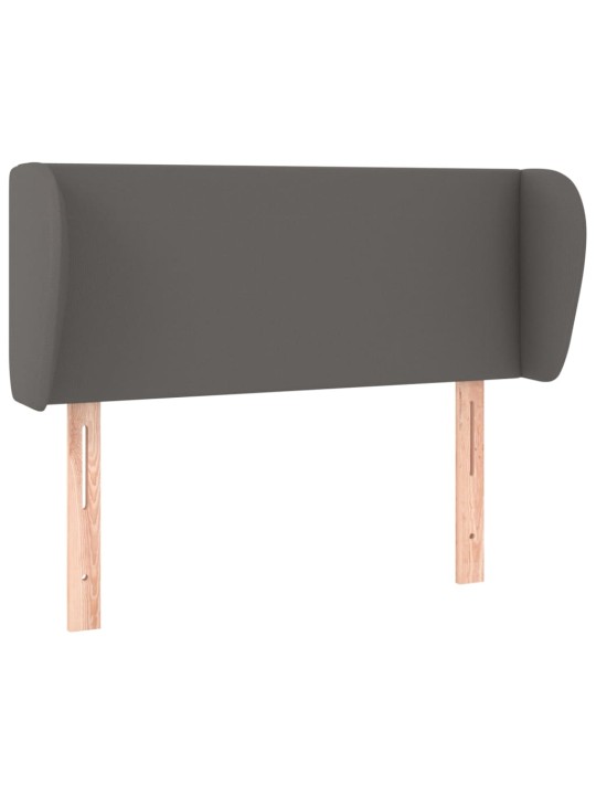 Čelo postele typu ušák šedá 83x23x78/88 cm umělá kůže