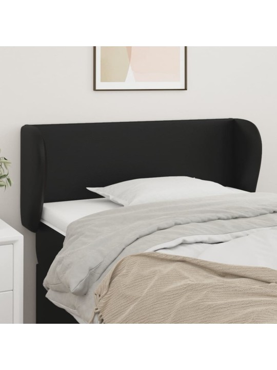 Čelo postele typu ušák černé 93x23x78/88 cm umělá kůže