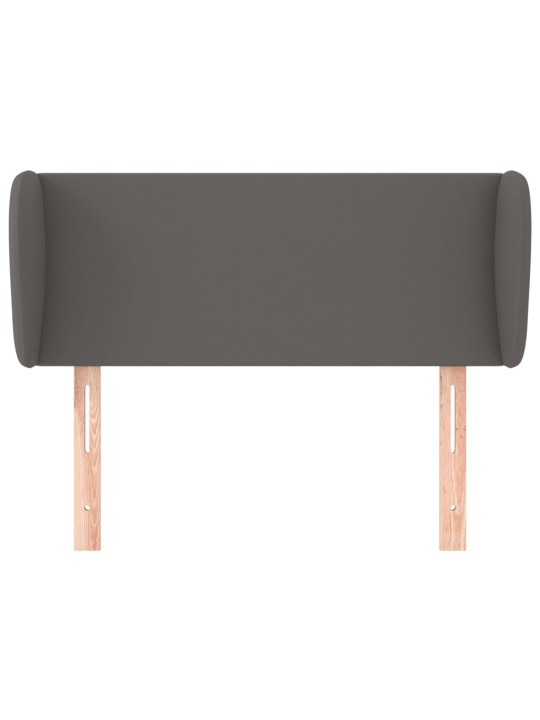 Čelo postele typu ušák šedá 93x23x78/88 cm umělá kůže