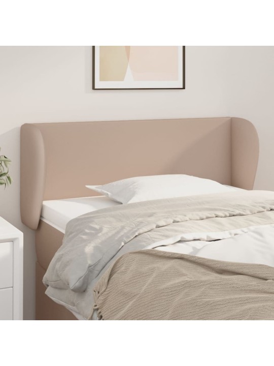 Čelo postele typu ušák cappuccino 93x23x78/88 cm umělá kůže