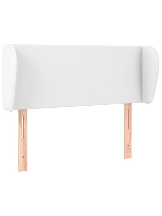 Čelo postele typu ušák bílá 103x23x78/88 cm umělá kůže