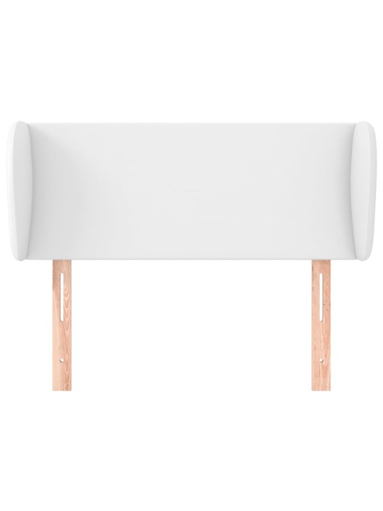 Čelo postele typu ušák bílá 103x23x78/88 cm umělá kůže