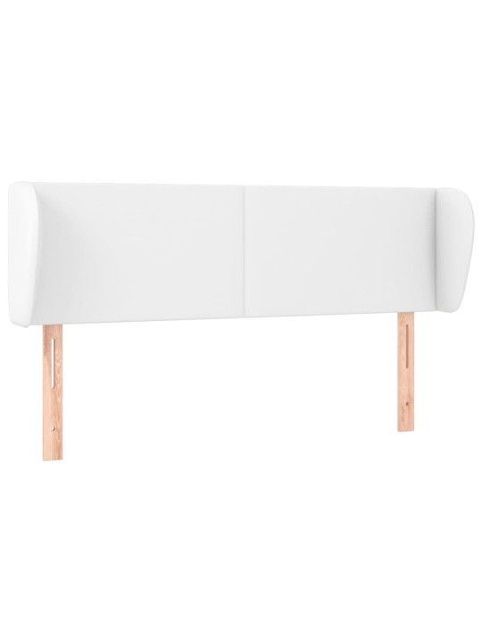 Čelo postele typu ušák bílá 147x23x78/88 cm umělá kůže
