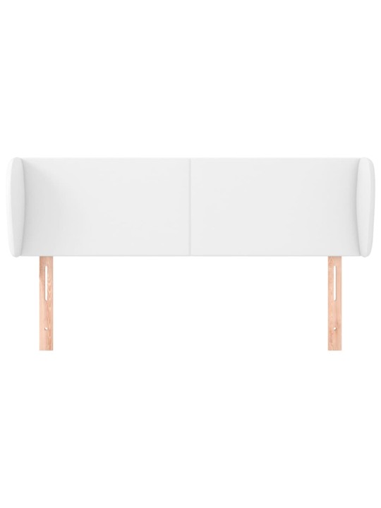 Čelo postele typu ušák bílá 147x23x78/88 cm umělá kůže