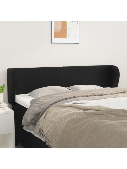 Čelo postele typu ušák šedá 147x23x78/88 cm umělá kůže
