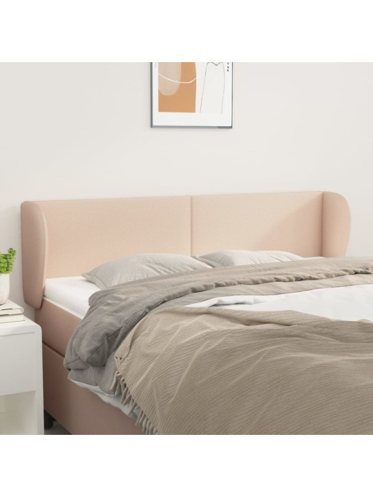 Čelo postele typu ušák cappuccino 147x23x78/88 cm umělá kůže