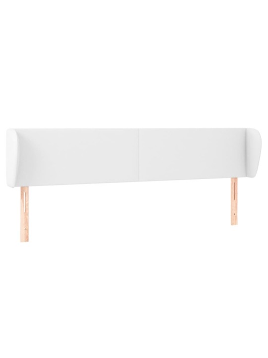 Čelo postele typu ušák bílá 183x23x78/88 cm umělá kůže