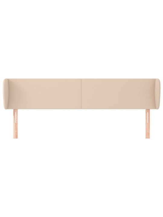 Čelo postele typu ušák cappuccino 183x23x78/88 cm umělá kůže