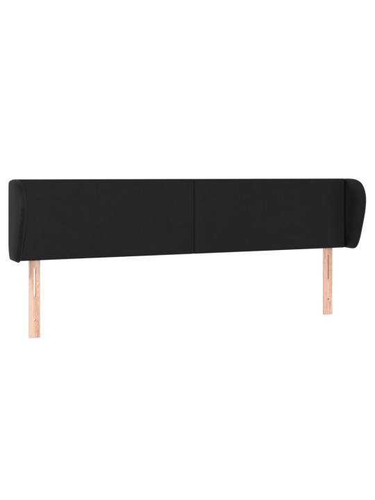 Čelo postele typu ušák černé 203x23x78/88 cm umělá kůže