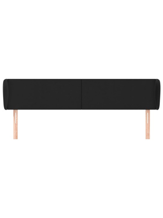 Čelo postele typu ušák černé 203x23x78/88 cm umělá kůže