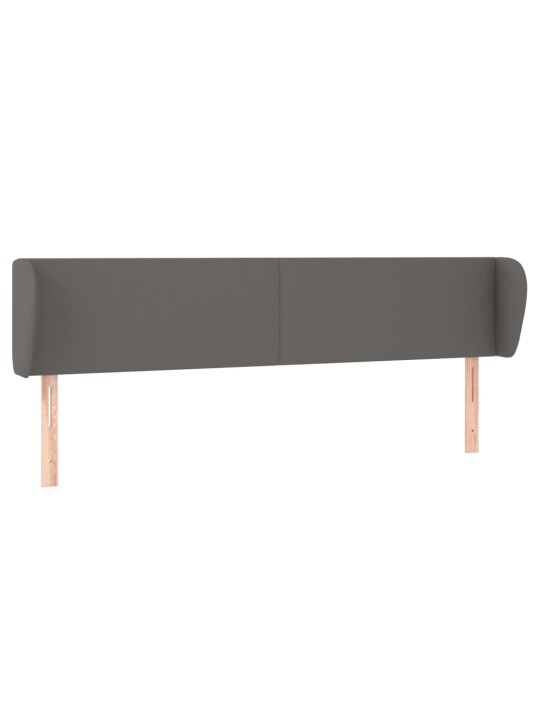 Čelo postele typu ušák šedá 203x23x78/88 cm umělá kůže