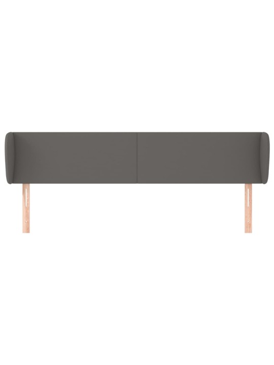 Čelo postele typu ušák šedá 203x23x78/88 cm umělá kůže