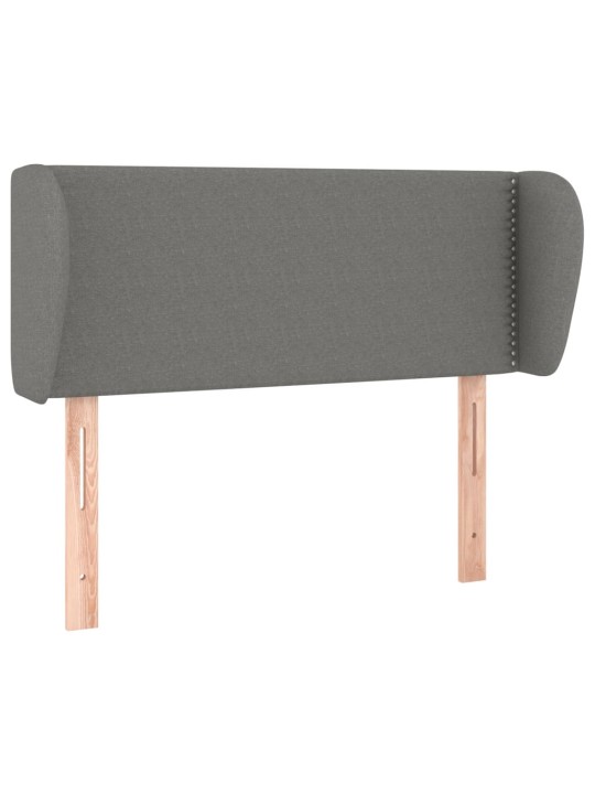 Čelo postele typu ušák tmavě šedé 83x23x78/88 cm textil