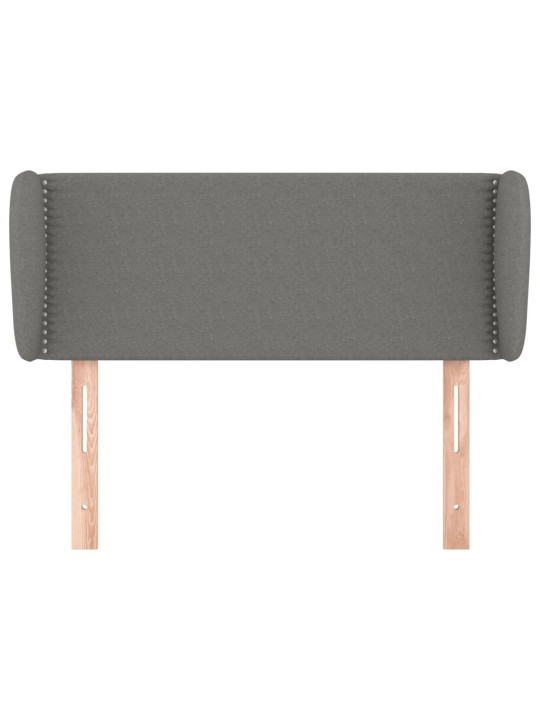Čelo postele typu ušák tmavě šedé 83x23x78/88 cm textil