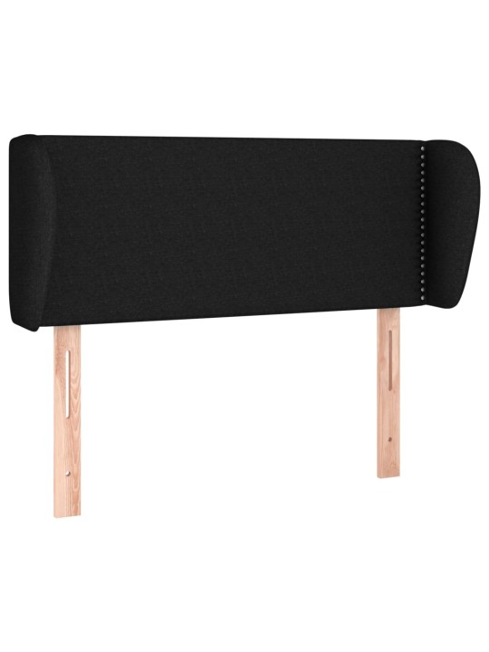 Čelo postele typu ušák černé 83x23x78/88 cm textil