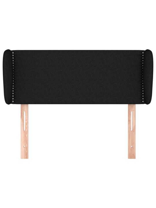 Čelo postele typu ušák černé 83x23x78/88 cm textil