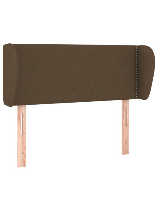Čelo postele typu ušák tmavě hnědé 83x23x78/88 cm textil