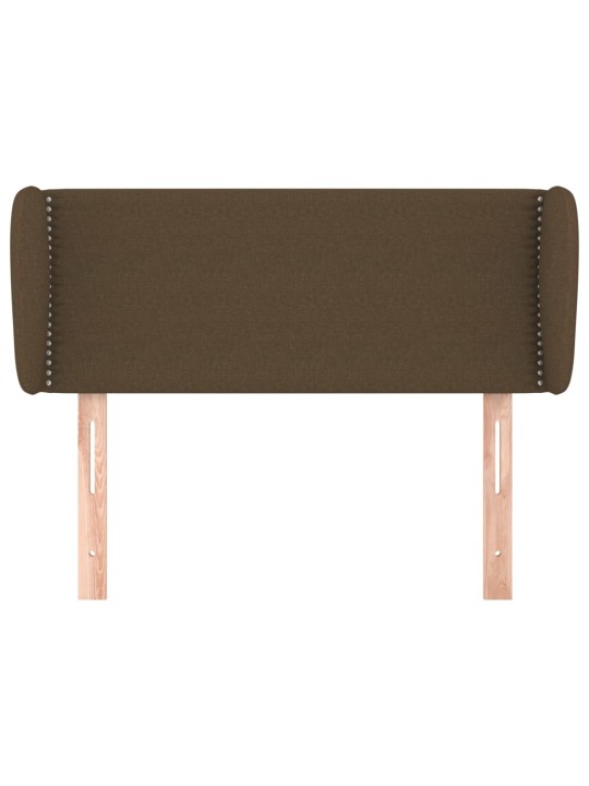 Čelo postele typu ušák tmavě hnědé 83x23x78/88 cm textil