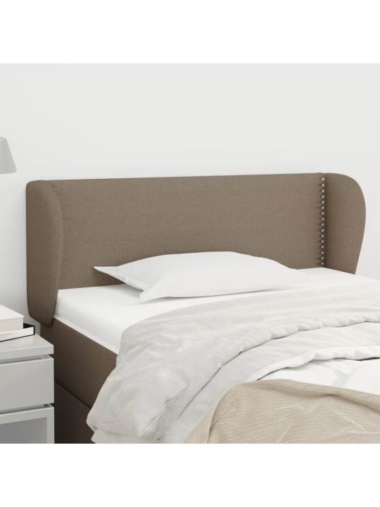Čelo postele typu ušák taupe 83x23x78/88 cm textil