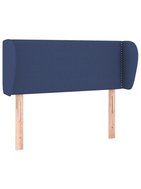 Čelo postele typu ušák modré 83x23x78/88 cm textil