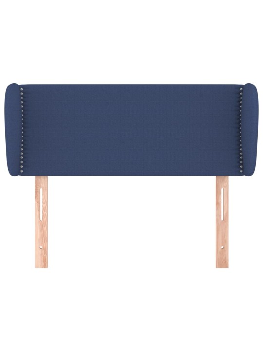 Čelo postele typu ušák modré 83x23x78/88 cm textil
