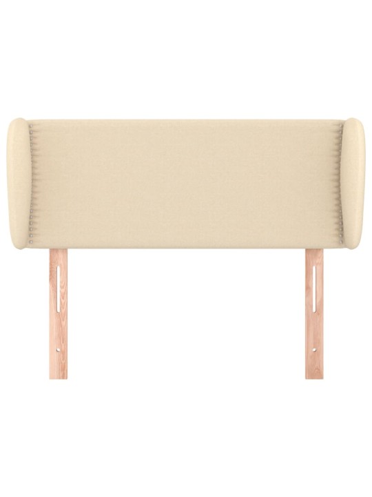 Čelo postele typu ušák krémové 93x23x78/88 cm textil