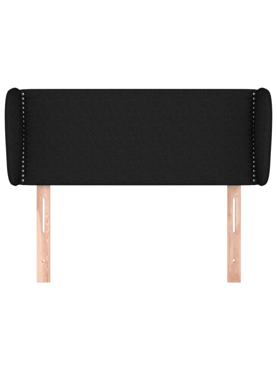 Čelo postele typu ušák černé 103x23x78/88 cm textil