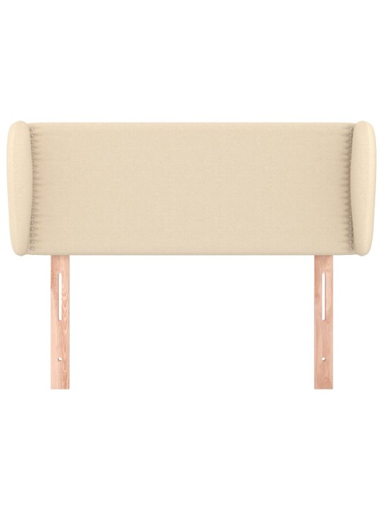 Čelo postele typu ušák krémové 103x23x78/88 cm textil