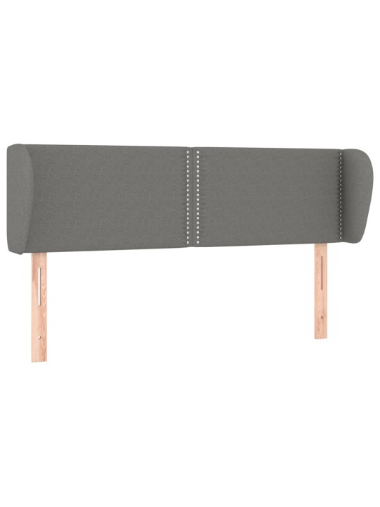 Čelo postele typu ušák tmavě šedé 147x23x78/88 cm textil