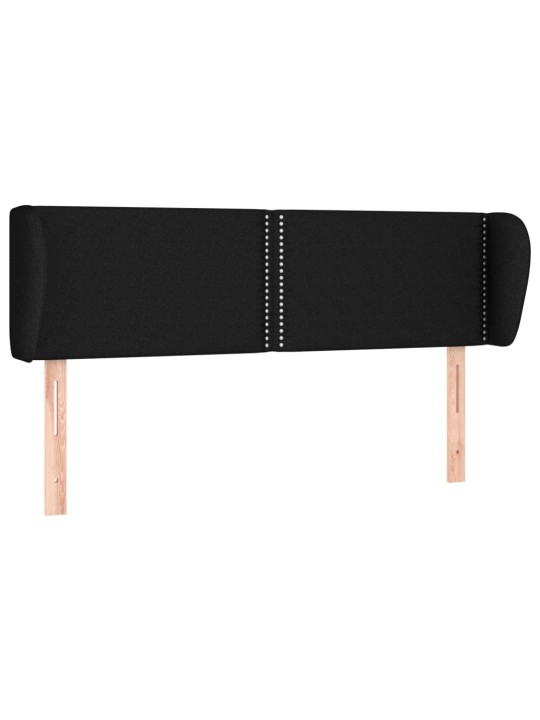 Čelo postele typu ušák černé 147x23x78/88 cm textil