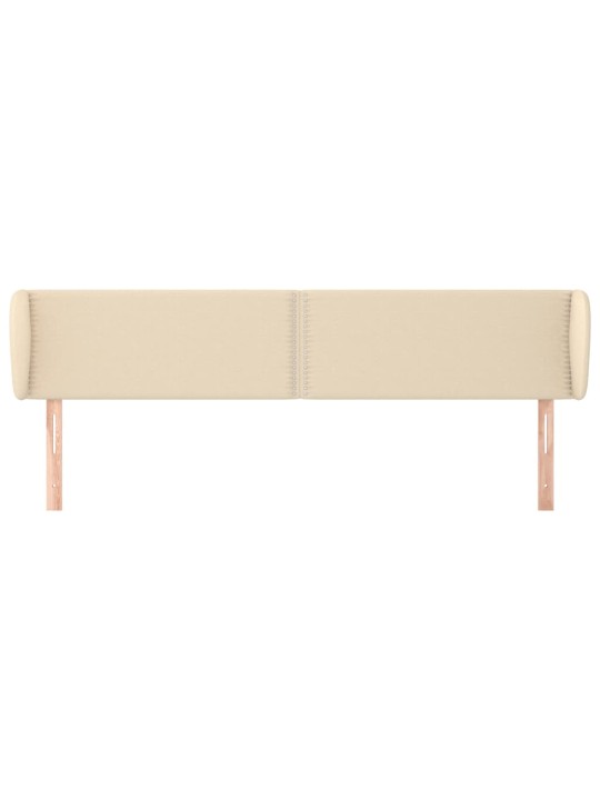Čelo postele typu ušák krémové 163x23x78/88 cm textil