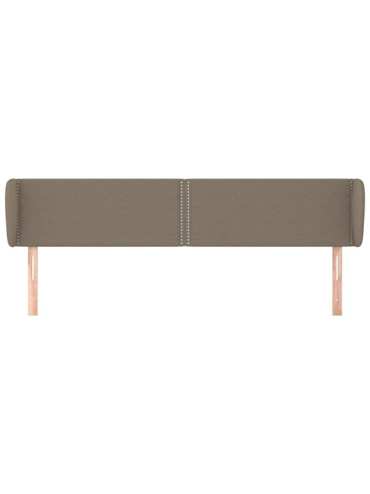 Čelo postele typu ušák taupe 183x23x78/88 cm textil