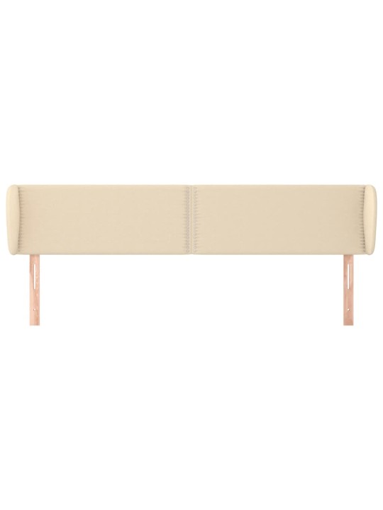 Čelo postele typu ušák krémové 183x23x78/88 cm textil