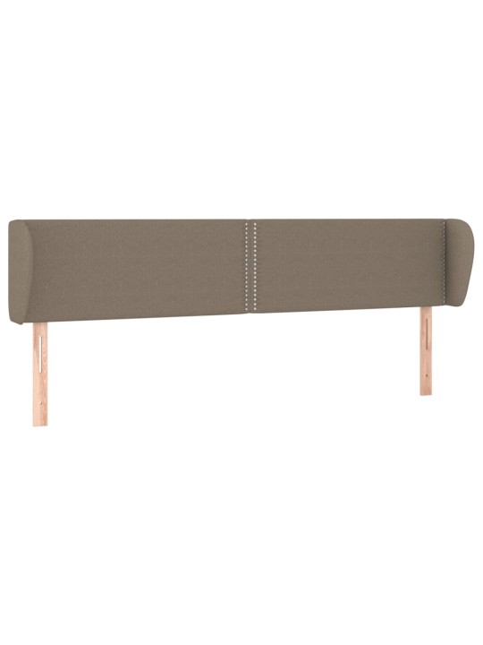 Čelo postele typu ušák taupe 203x23x78/88 cm textil