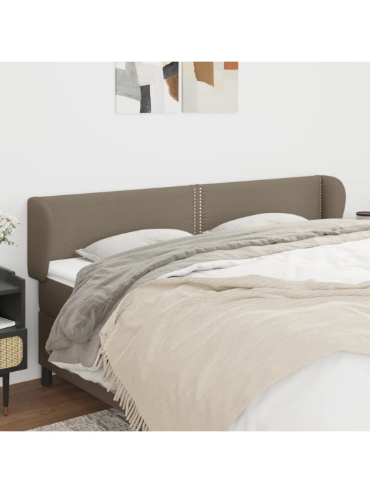 Čelo postele typu ušák taupe 203x23x78/88 cm textil