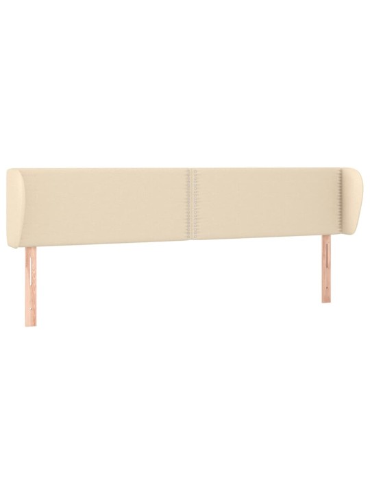 Čelo postele typu ušák krémové 203x23x78/88 cm textil