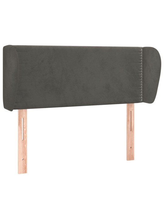 Čelo postele typu ušák tmavě šedé 83x23x78/88 cm samet