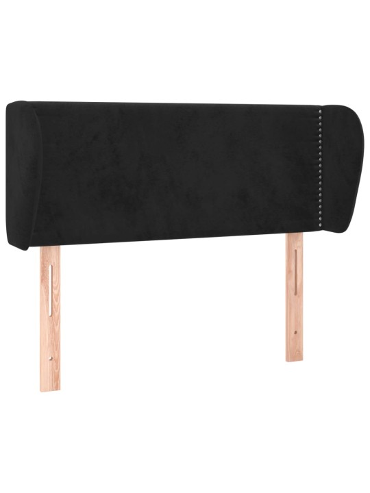 Čelo postele typu ušák černé 83x23x78/88 cm samet