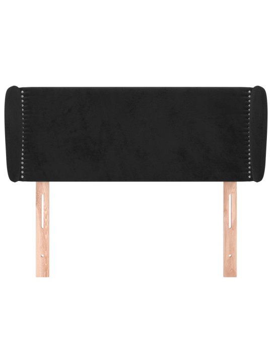 Čelo postele typu ušák černé 83x23x78/88 cm samet
