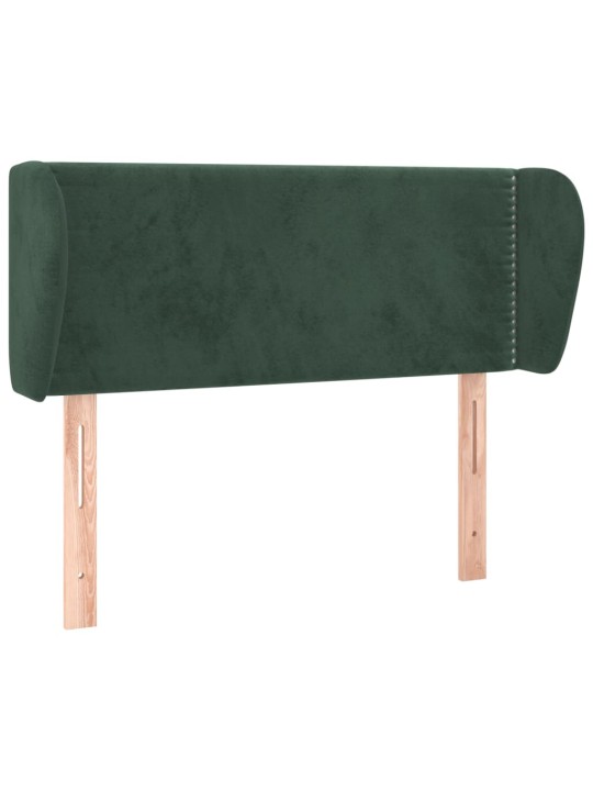 Čelo postele typu ušák tmavě zelené 83x23x78/88 cm samet