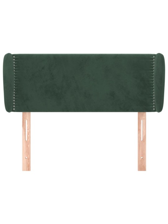 Čelo postele typu ušák tmavě zelené 83x23x78/88 cm samet