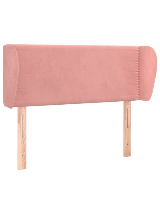 Čelo postele typu ušák růžová 83x23x78/88 cm samet