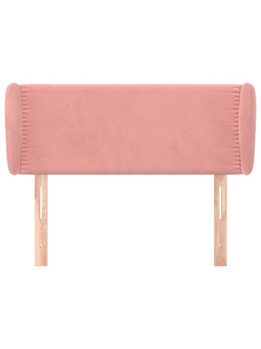 Čelo postele typu ušák růžová 83x23x78/88 cm samet