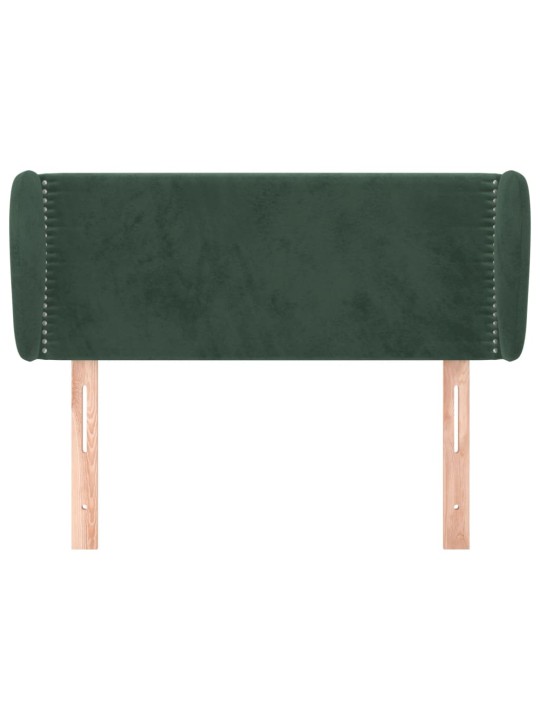 Čelo postele typu ušák tmavě zelené 93x23x78/88 cm samet